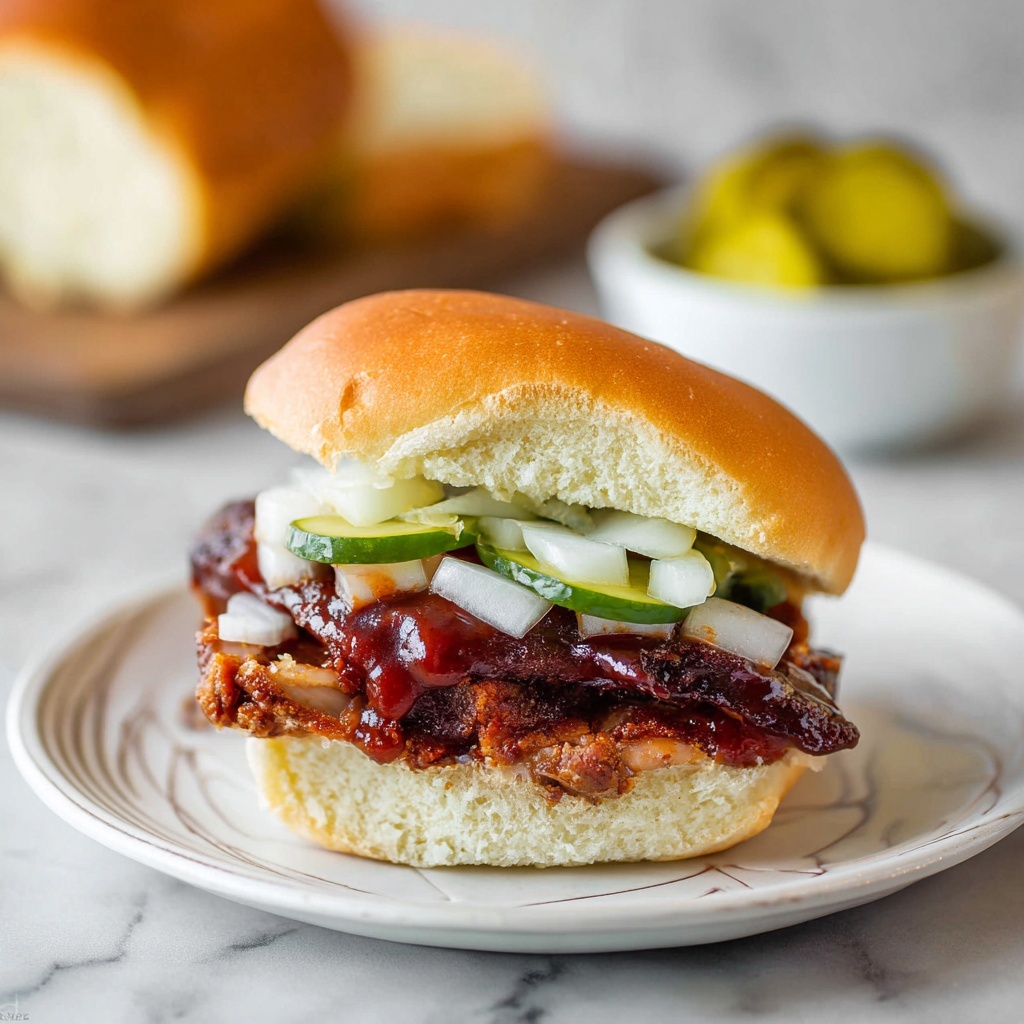 Copycat McRib Sandwich Recipe - Recipe Image