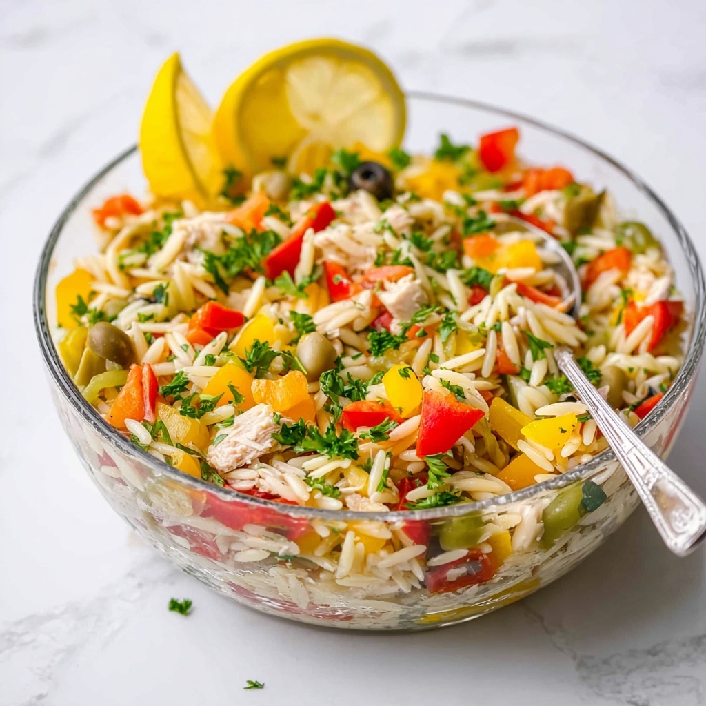 Orzo Chicken Salad with Lemon and Herb Dressing Recipe - Recipe Image