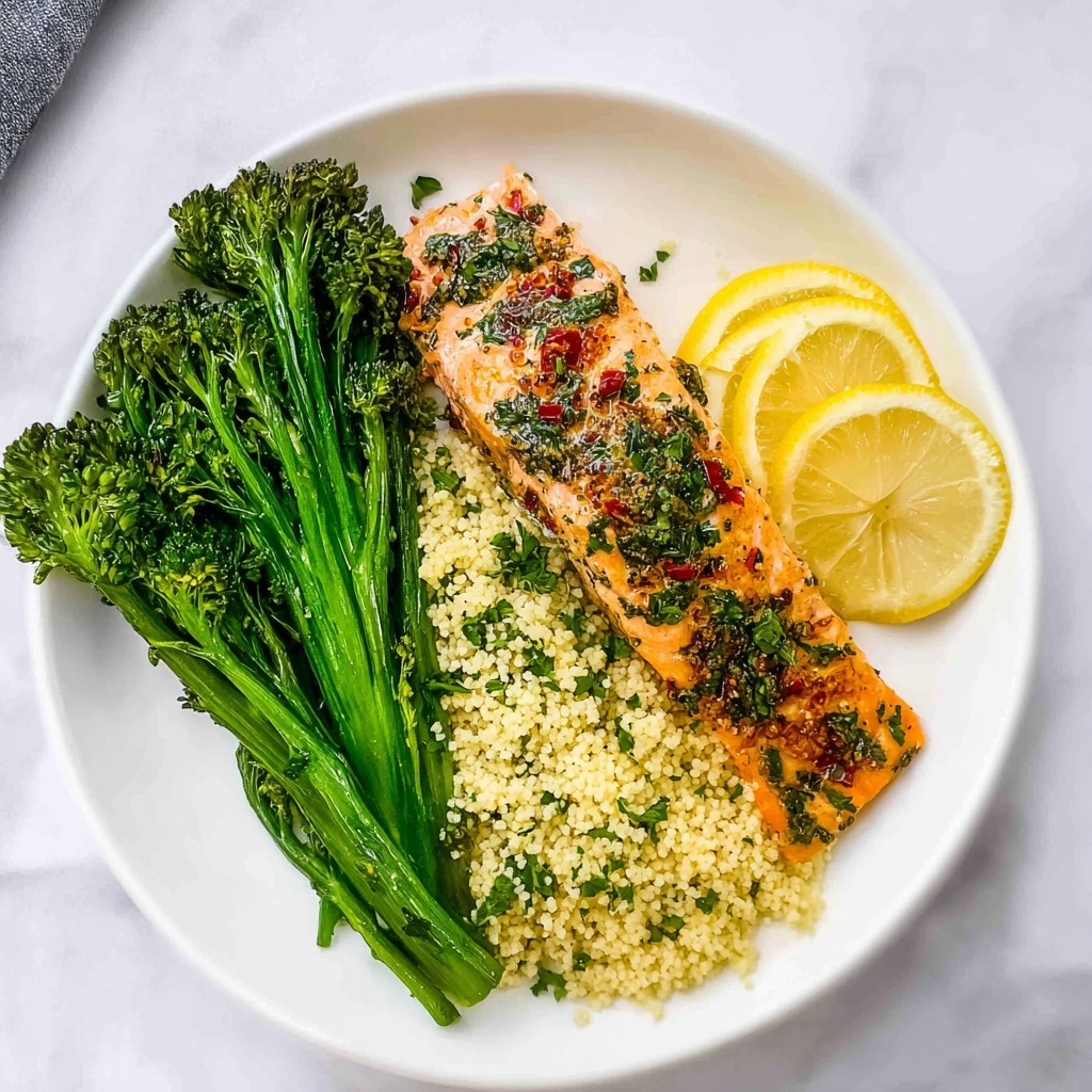 Harissa Salmon with Broccolini Recipe - Recipe Image