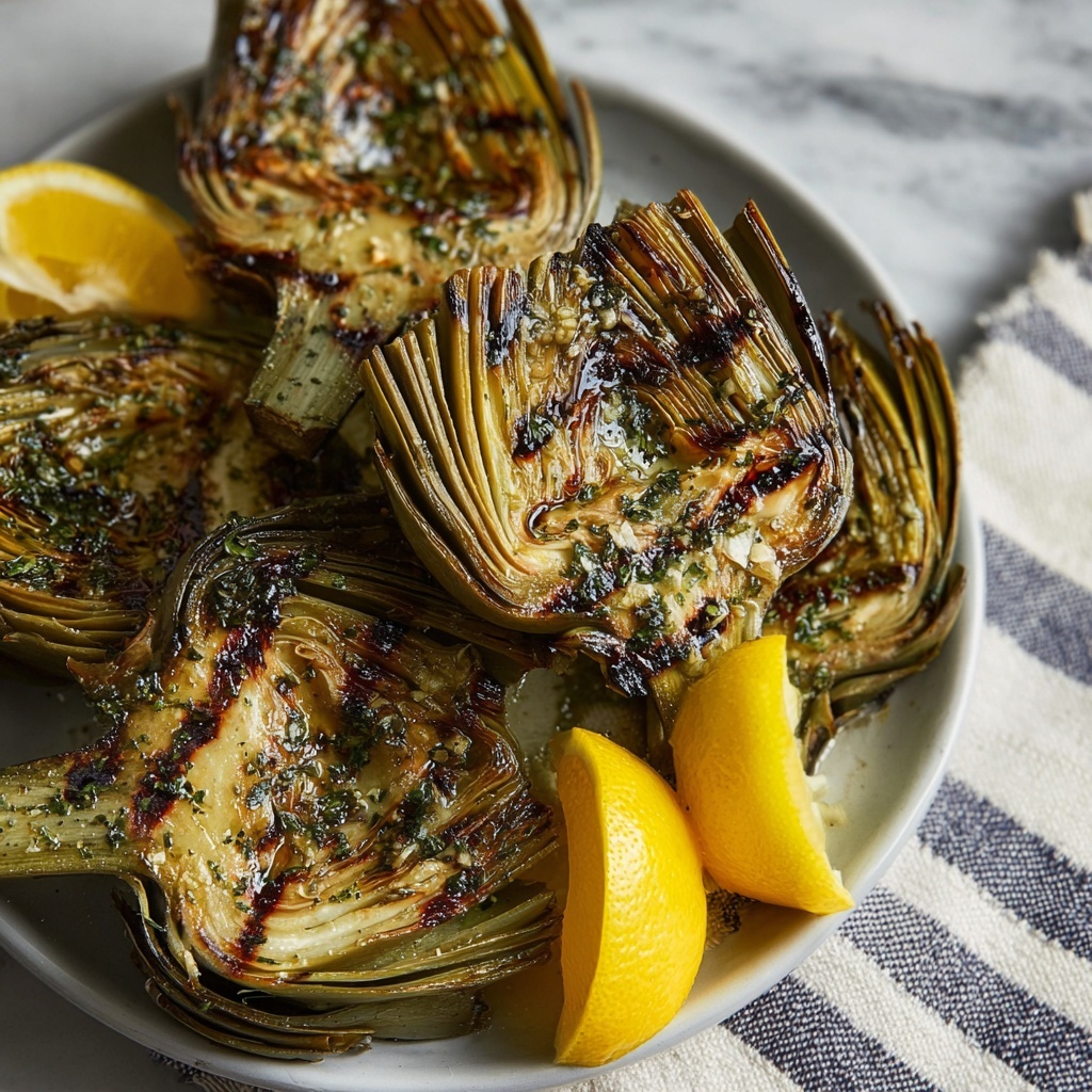 Grilled Artichokes with Balsamic Dipping Sauce Recipe - Recipe Image