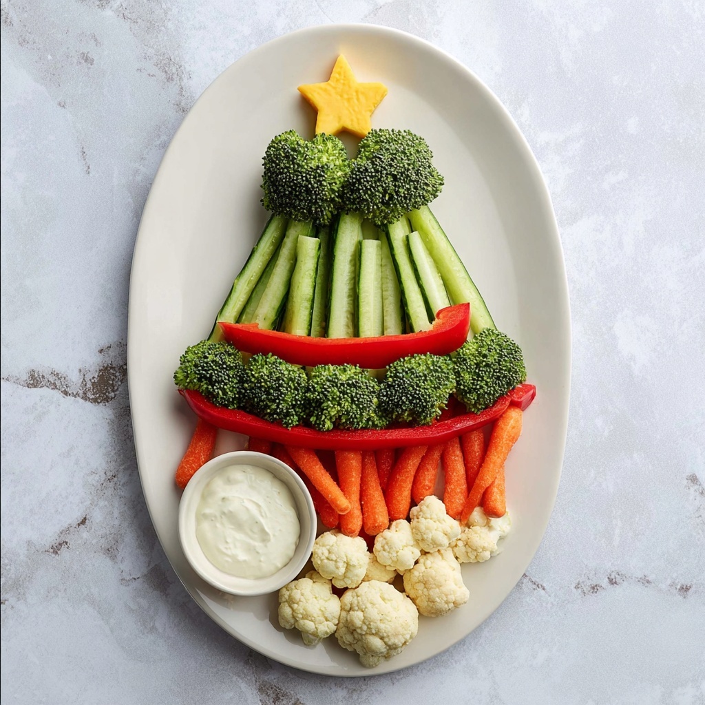 Christmas Tree Veggie Tray Recipe - Recipe Image