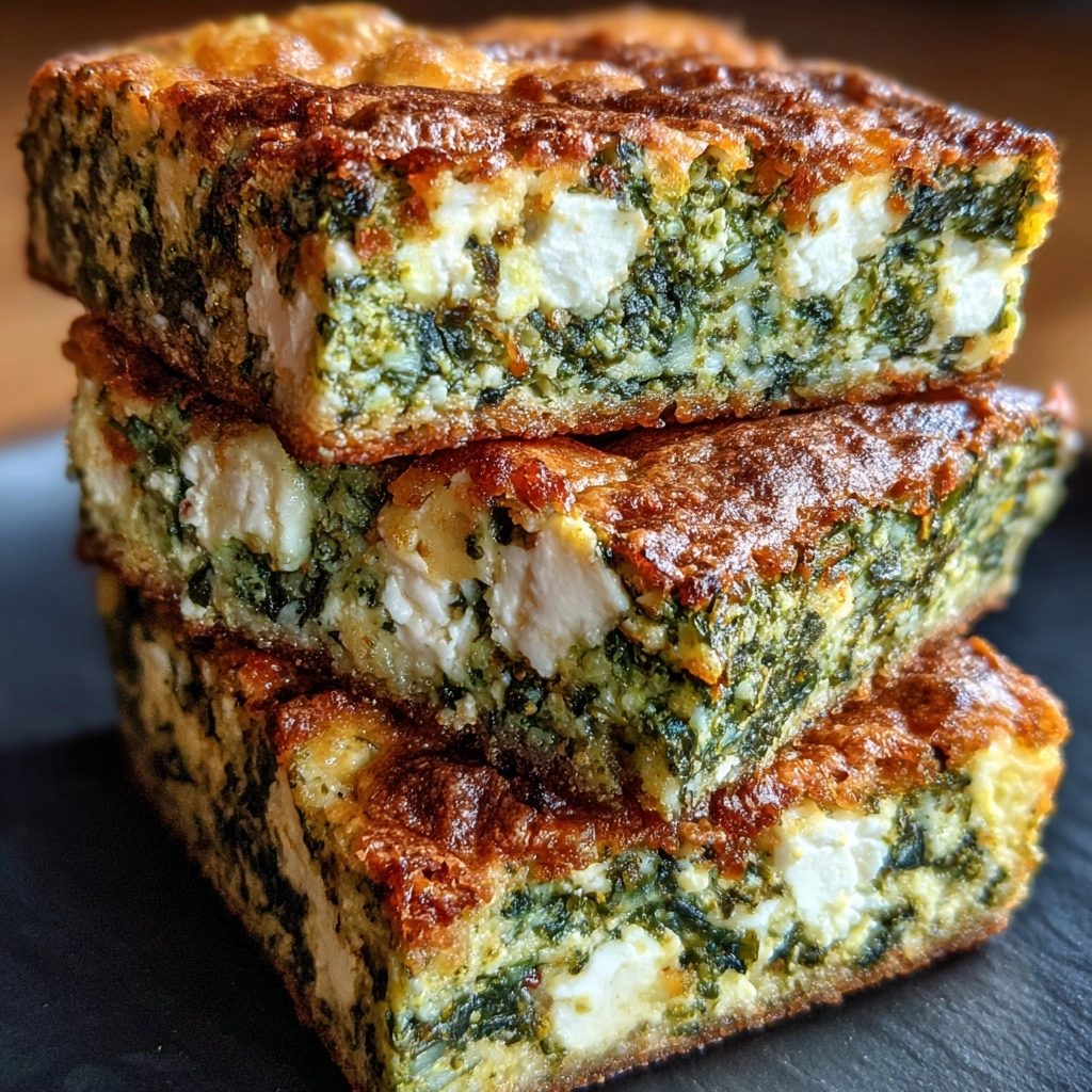 Broccoli and Feta Brownies Recipe - Recipe Image