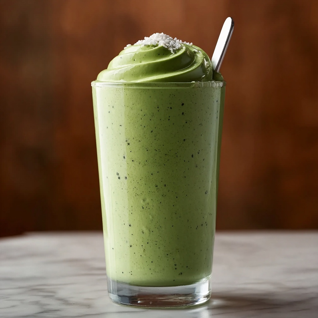 Protein Spinach Smoothie with Banana and Chia Seeds Recipe - Recipe Image
