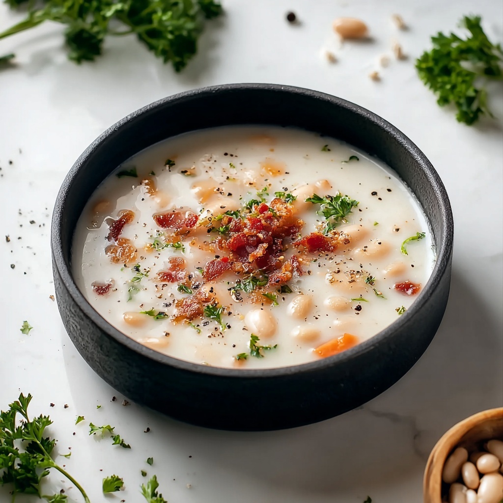 White Bean Soup with Bacon Recipe - Recipe Image