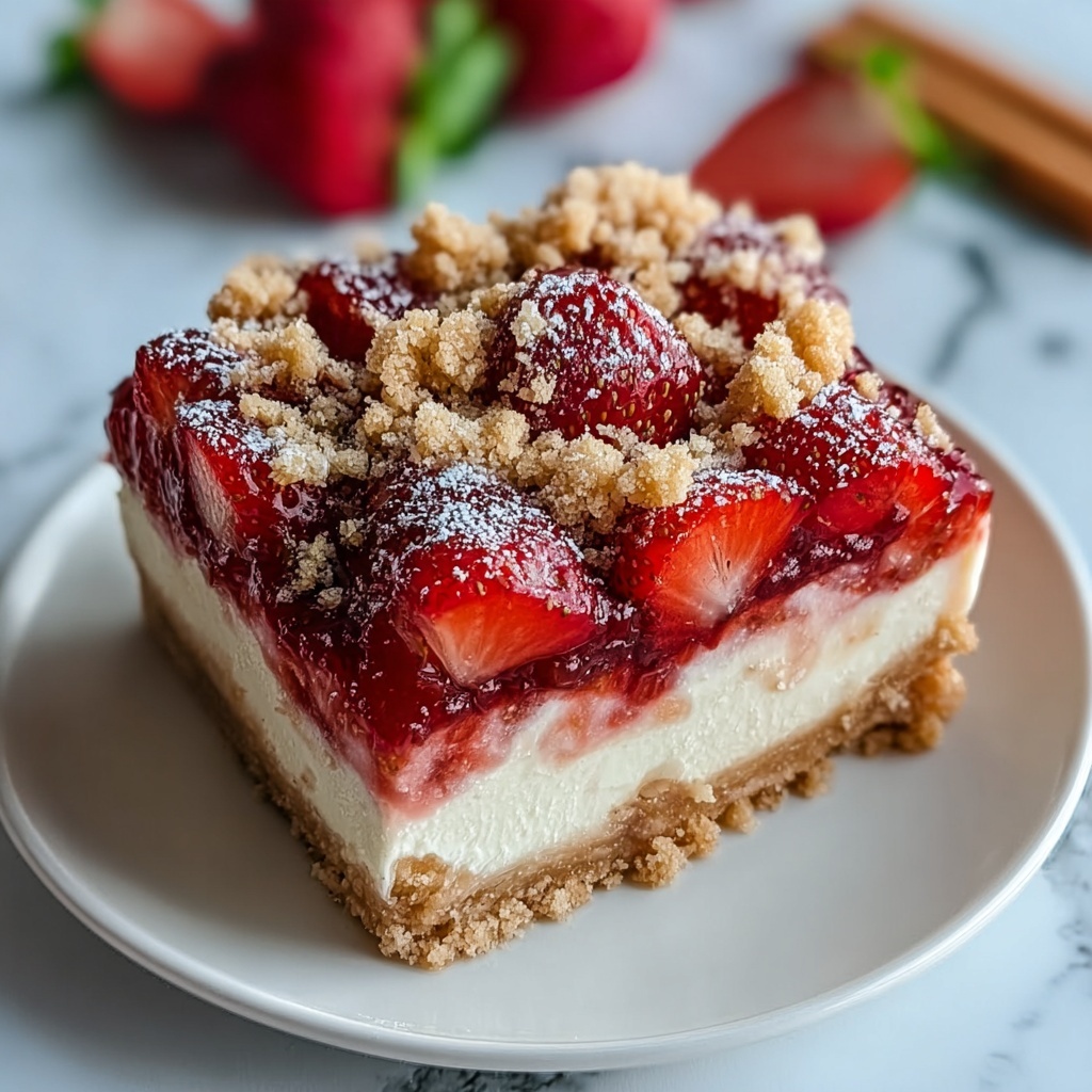 Strawberry Cheesecake Crumb Bars Recipe - Recipe Image
