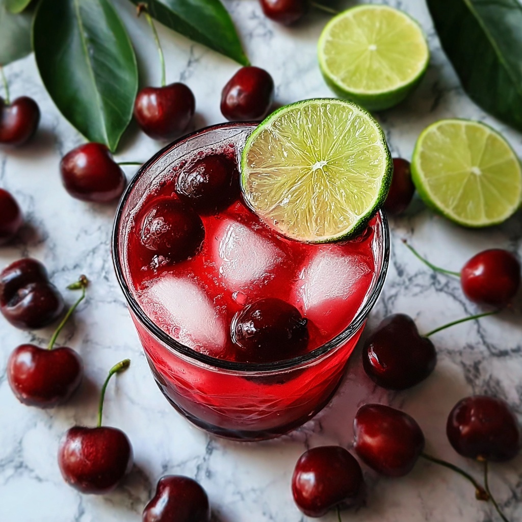 Cherry Lime Cocktail Recipe - Recipe Image