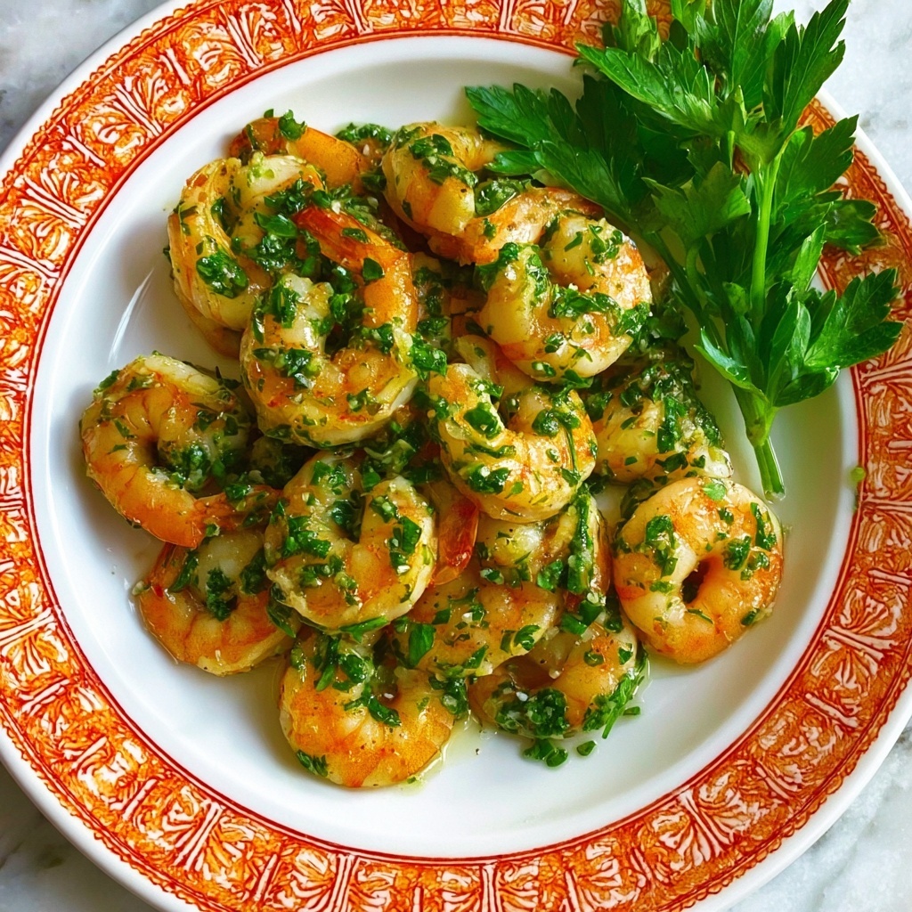 Spicy Shrimp with Green Parsley and Scallion Sauce Recipe - Recipe Image