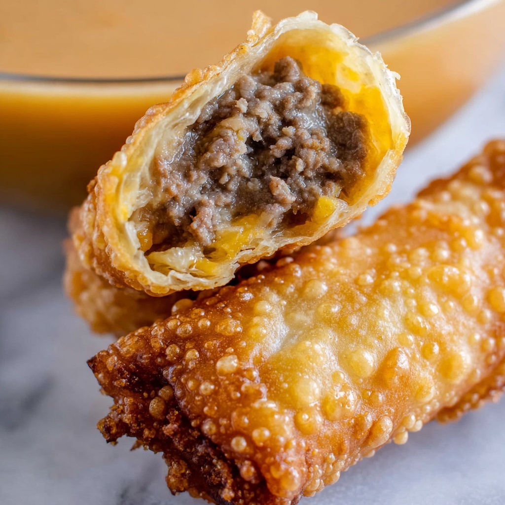 Cheeseburger Egg Rolls Recipe - Recipe Image