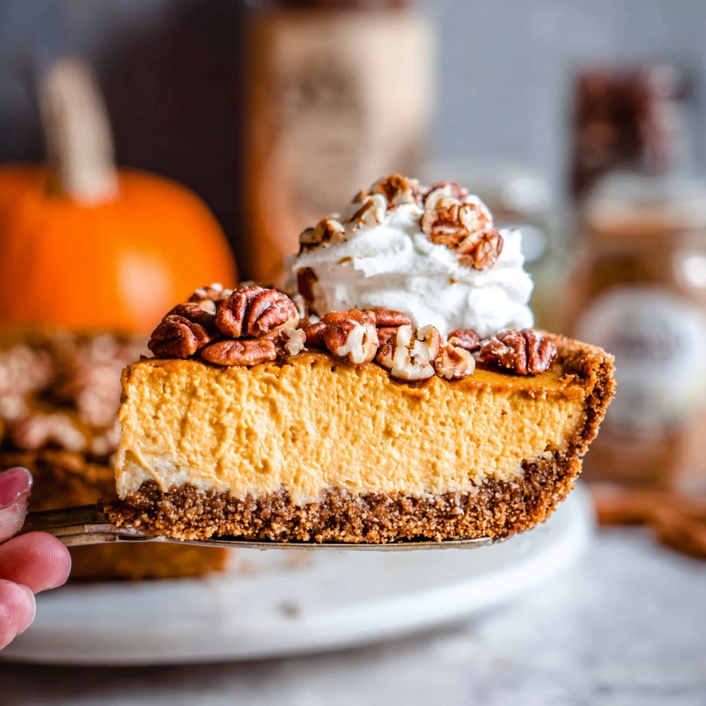 Easy Pumpkin Cheesecake Recipe (No Bake) Recipe - Recipe Image