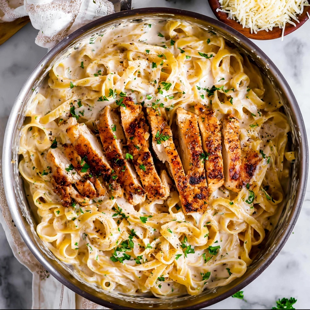 Creamy Chicken Fettuccine Alfredo Recipe - Recipe Image