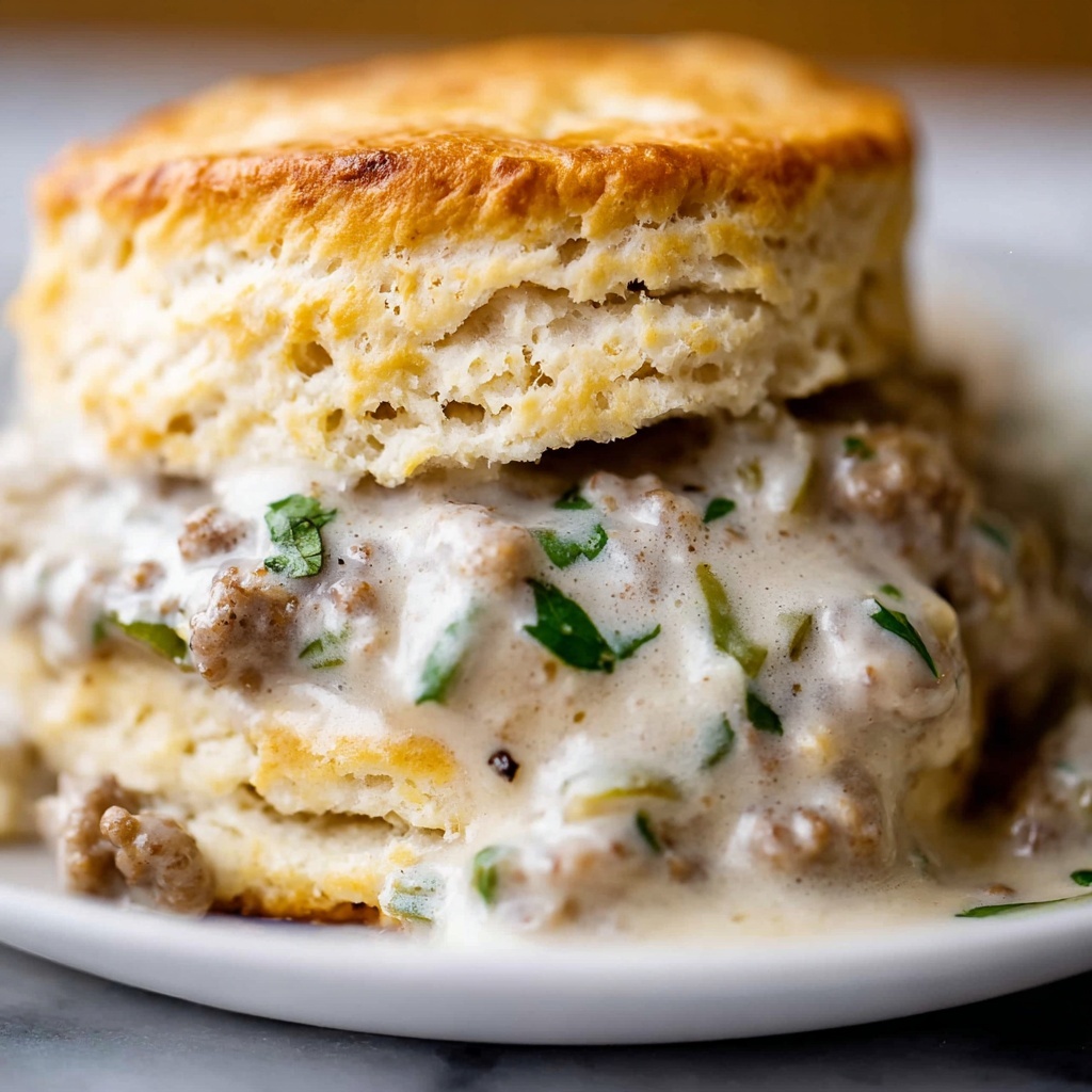 Homemade Biscuits and Sausage Gravy Recipe - Recipe Image