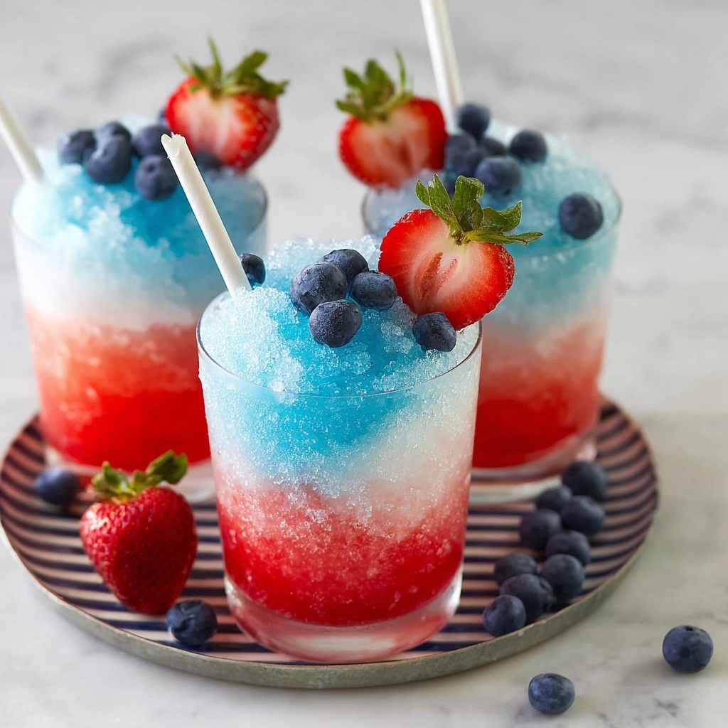 Red, White, and Blue Margarita Slush Recipe - Recipe Image