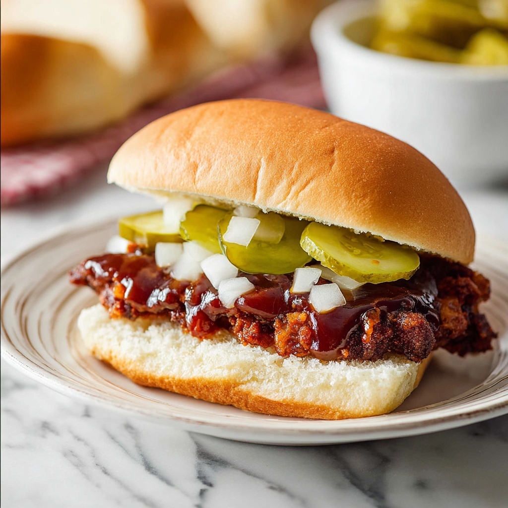 Copycat McRib Sandwich Recipe - Recipe Image