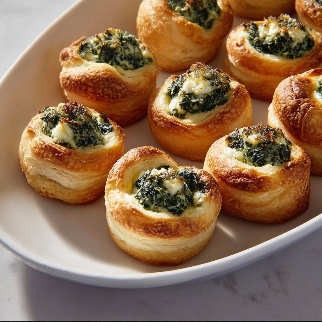 Spinach and Feta Puff Pastry Bites Recipe - Recipe Image