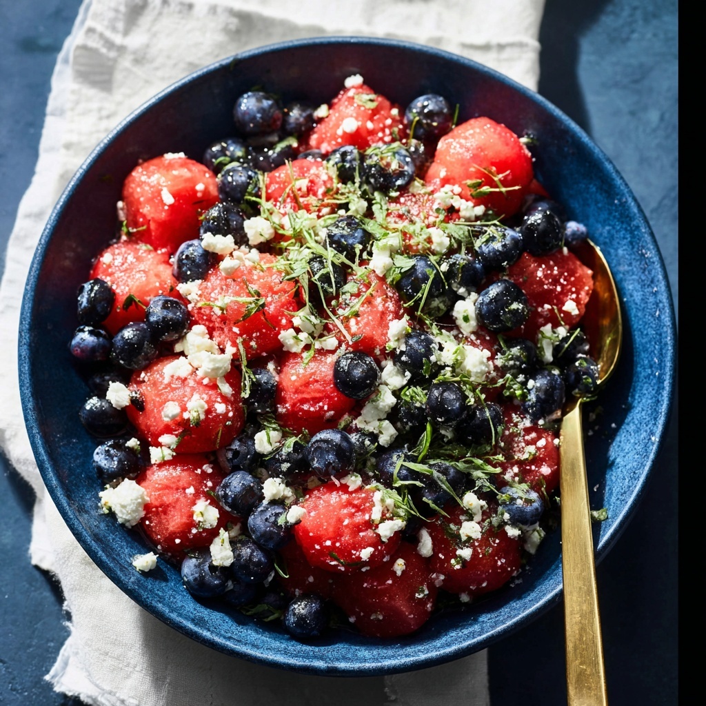 Watermelon, Blueberry, and Feta Salad Recipe - Recipe Image