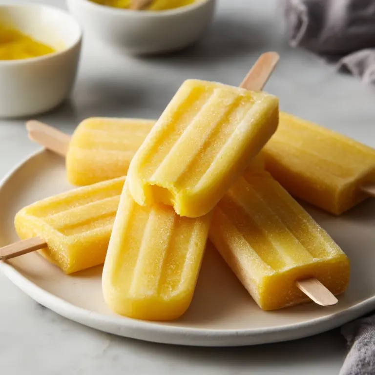 Frozen Mango Yogurt Pops Recipe