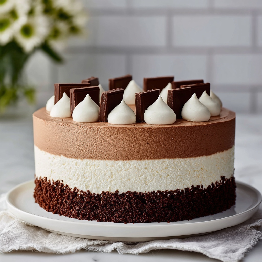 Triple Chocolate Mousse Cake Recipe - Recipe Image
