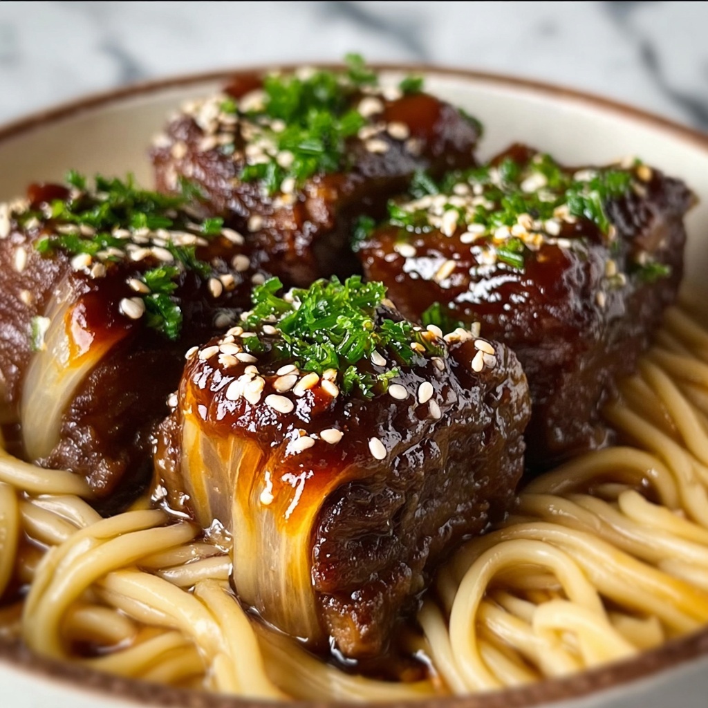 Beef Enoki Mushroom Rolls avec Sauce Savoureuse Recipe - Recipe Image