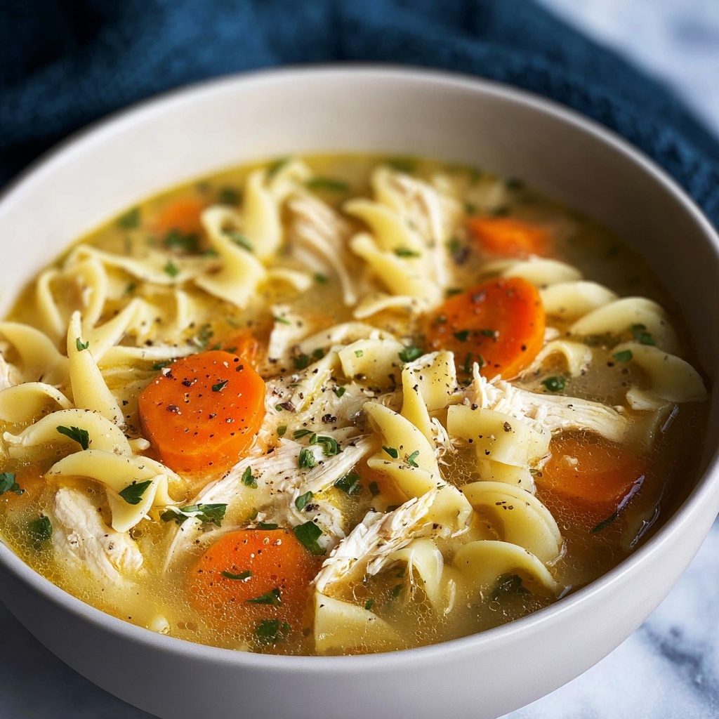 Creamy Chicken Noodle Soup in the Crock Pot Recipe - Recipe Image