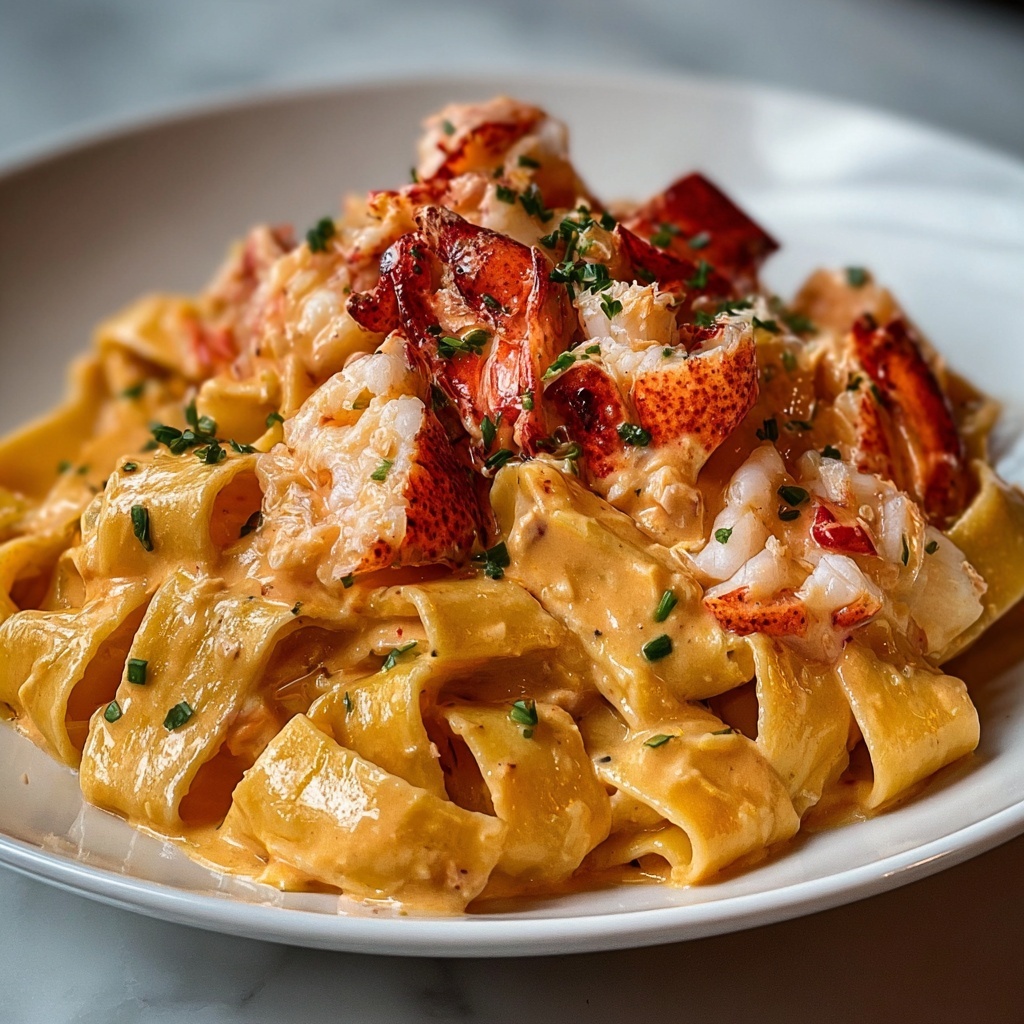 Creamy Tomato and Lobster Pasta Recipe - Recipe Image