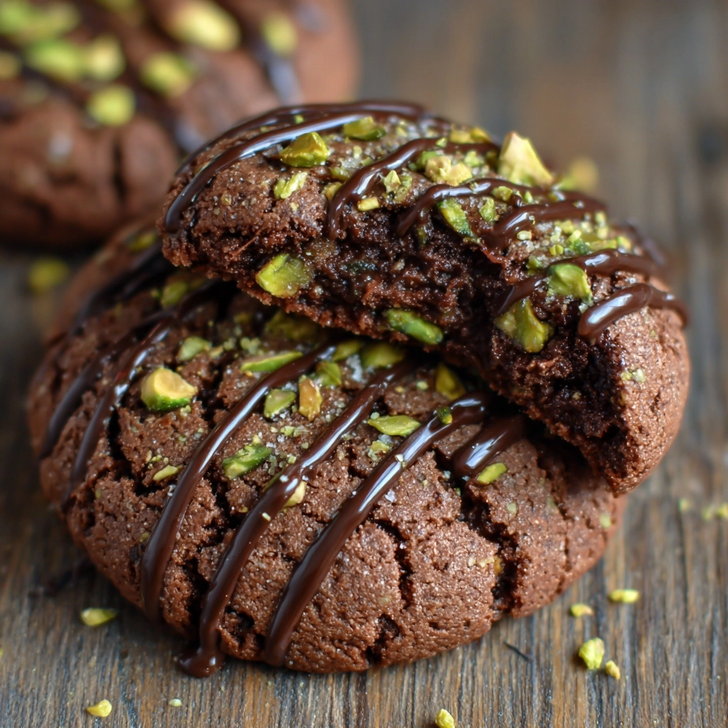 Brown Butter Chocolate Pistachio Cookies Recipe - Recipe Image