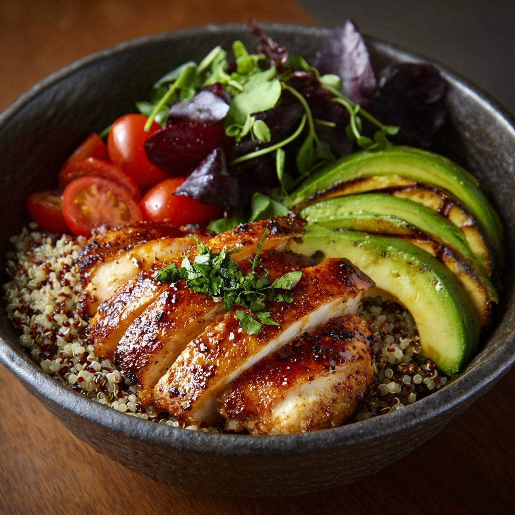 Grilled Chicken and Quinoa Salad Bowl Recipe - Recipe Image