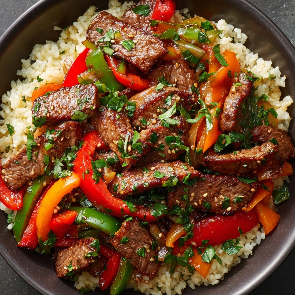 High Protein Steak Fajita Bowl Recipe - Recipe Image