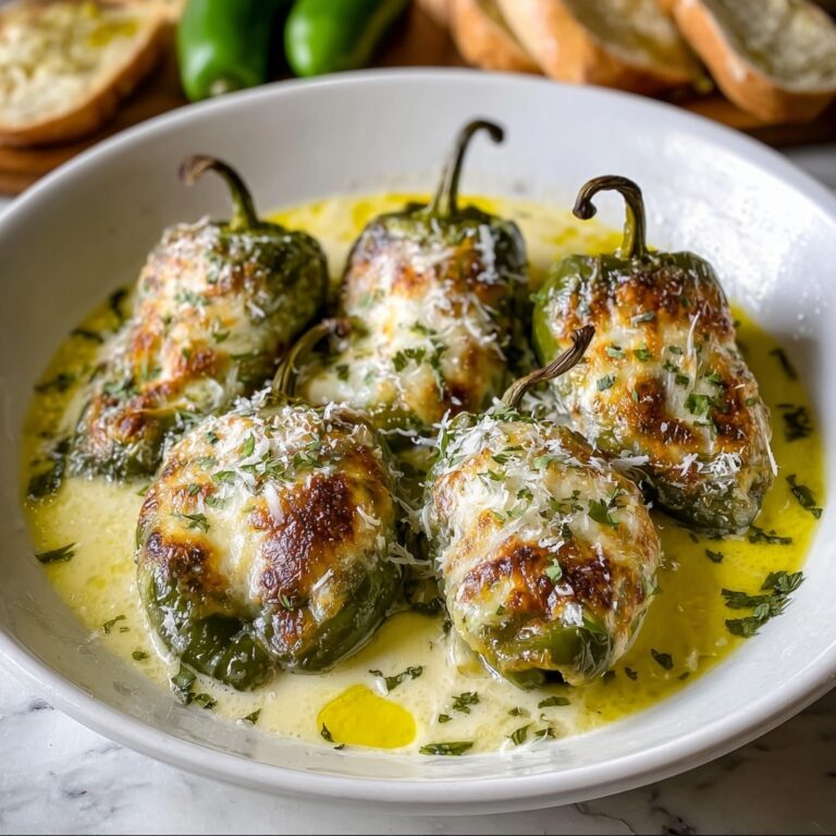 Savory Cheese Stuffed Banana Peppers Soup Recipe