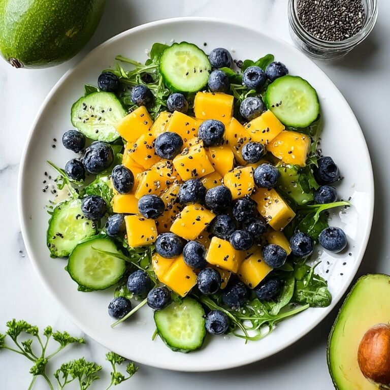 Mango Cucumber Salad with Blueberries and Avocado Recipe