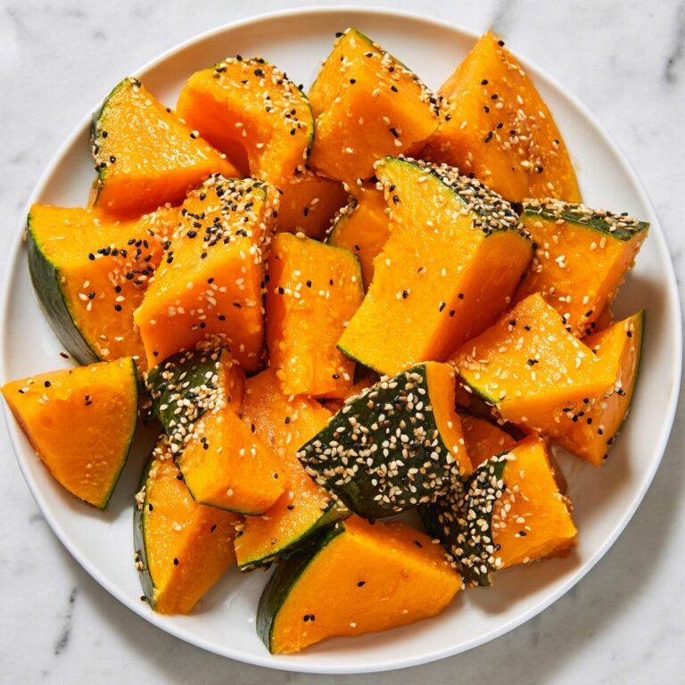 Kabocha Squash Simmered in Soy, Mirin, and Dashi Recipe