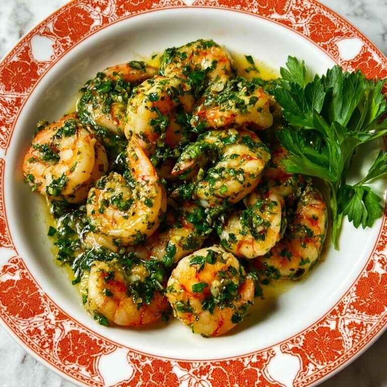 Spicy Shrimp with Green Parsley and Scallion Sauce Recipe