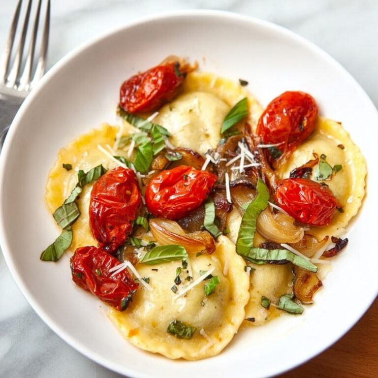 Ravioli with Cherry Tomatoes and Basil Recipe