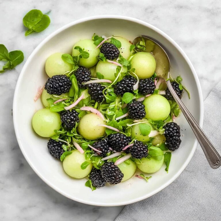 Honeydew Blackberry Salad with Lemon Honey Dressing Recipe