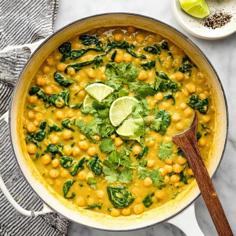 Creamy Chickpea Curry with Spinach and Lime Recipe