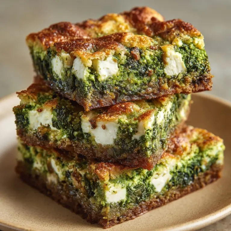 Broccoli and Feta Brownies Recipe