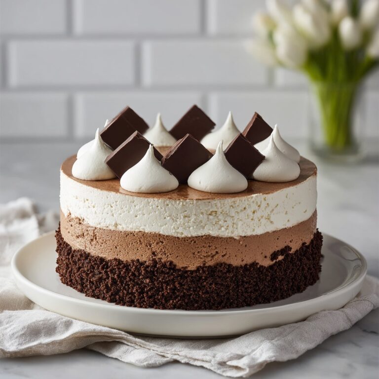 Triple Chocolate Mousse Cake Recipe