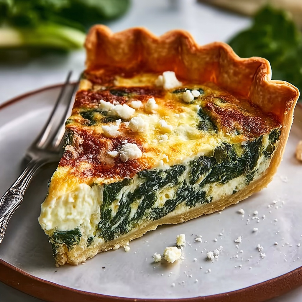 Spinach Feta Quiche Recipe - Recipe Image