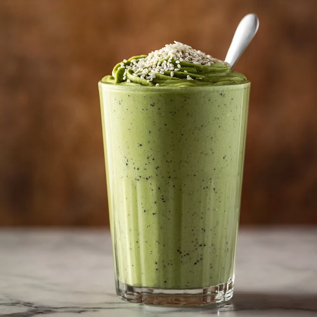 Protein Spinach Smoothie with Banana and Chia Seeds Recipe - Recipe Image