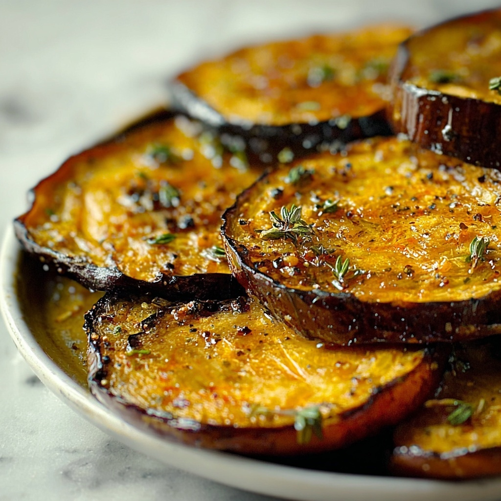 Lemon Garlic Roasted Eggplant Recipe - Recipe Image