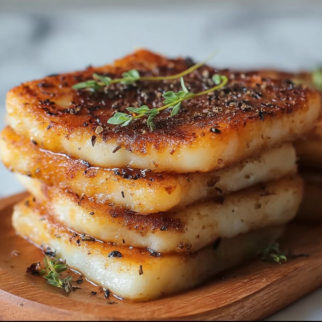 Pan-Fried Cheese Potato Bread Recipe - Recipe Image