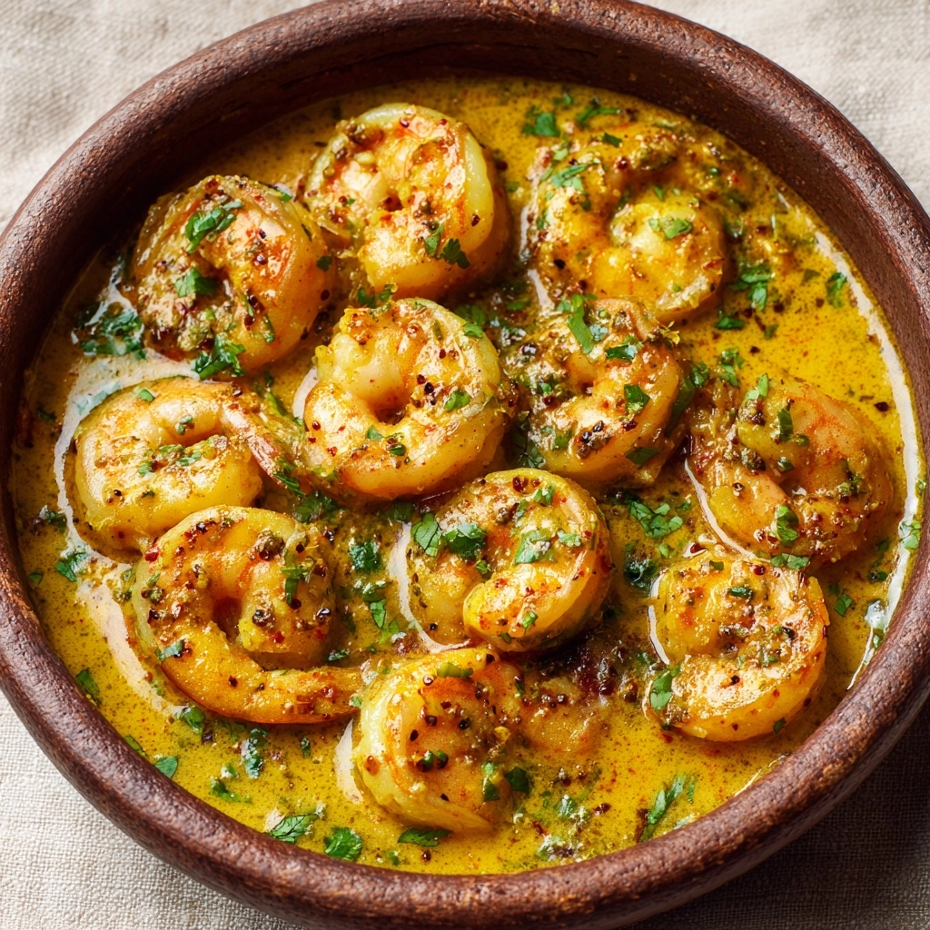 Sautéed Shrimp in Creamy Saffron Sauce Recipe - Recipe Image