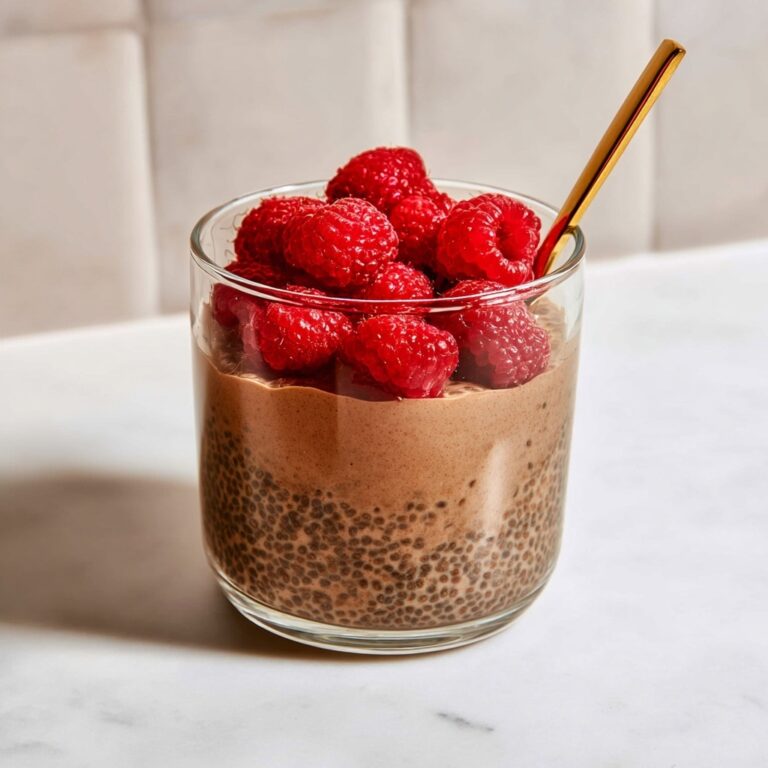 Chocolate Chia Seed Pudding with Raspberries Recipe