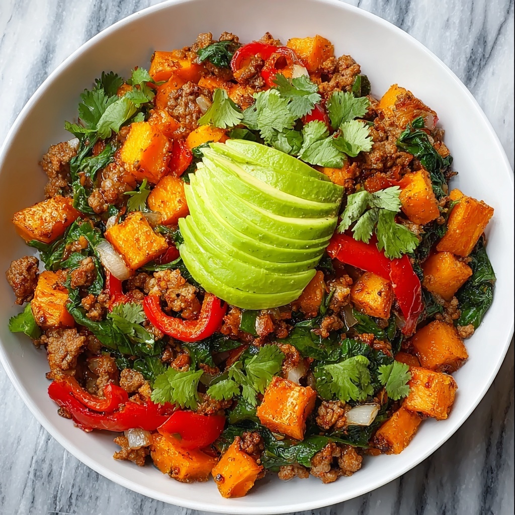 Ground Beef and Sweet Potato Skillet with Spiced Vegetables Recipe - Recipe Image