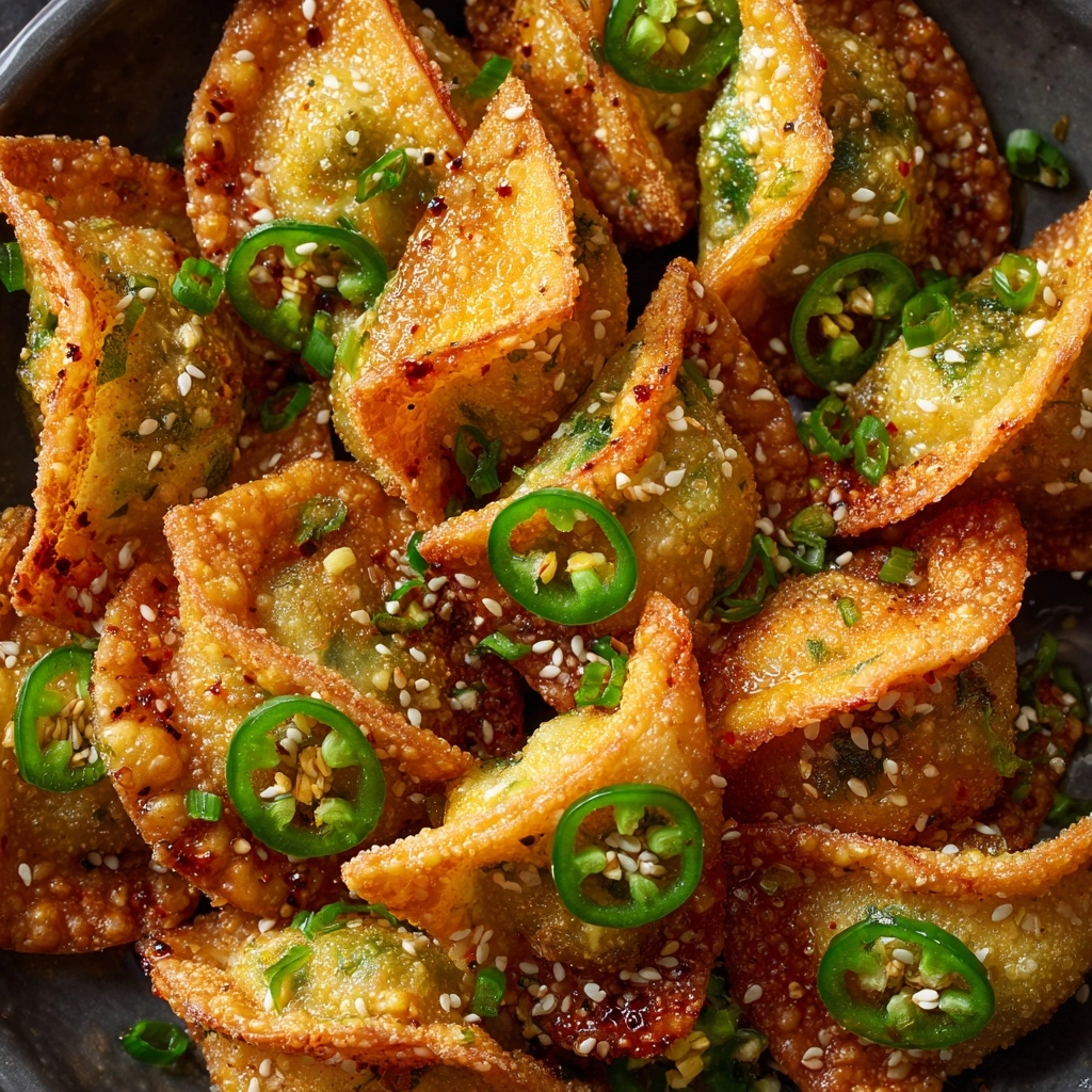 Chile Relleno Wontons with Jalapeño Soy Sauce Recipe - Recipe Image