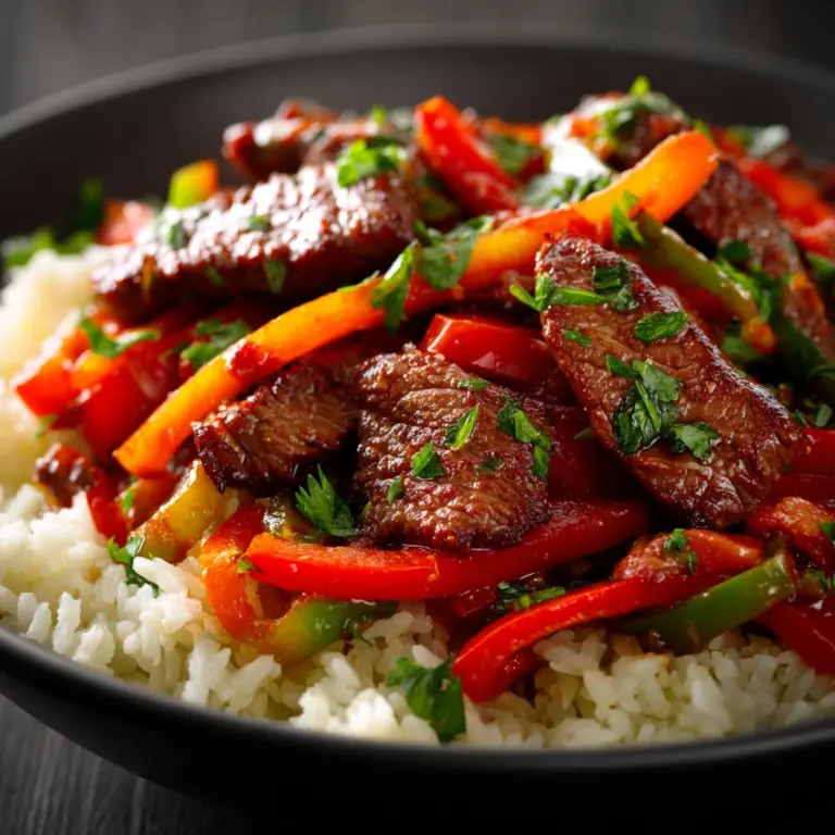 High Protein Steak Fajita Bowl Recipe