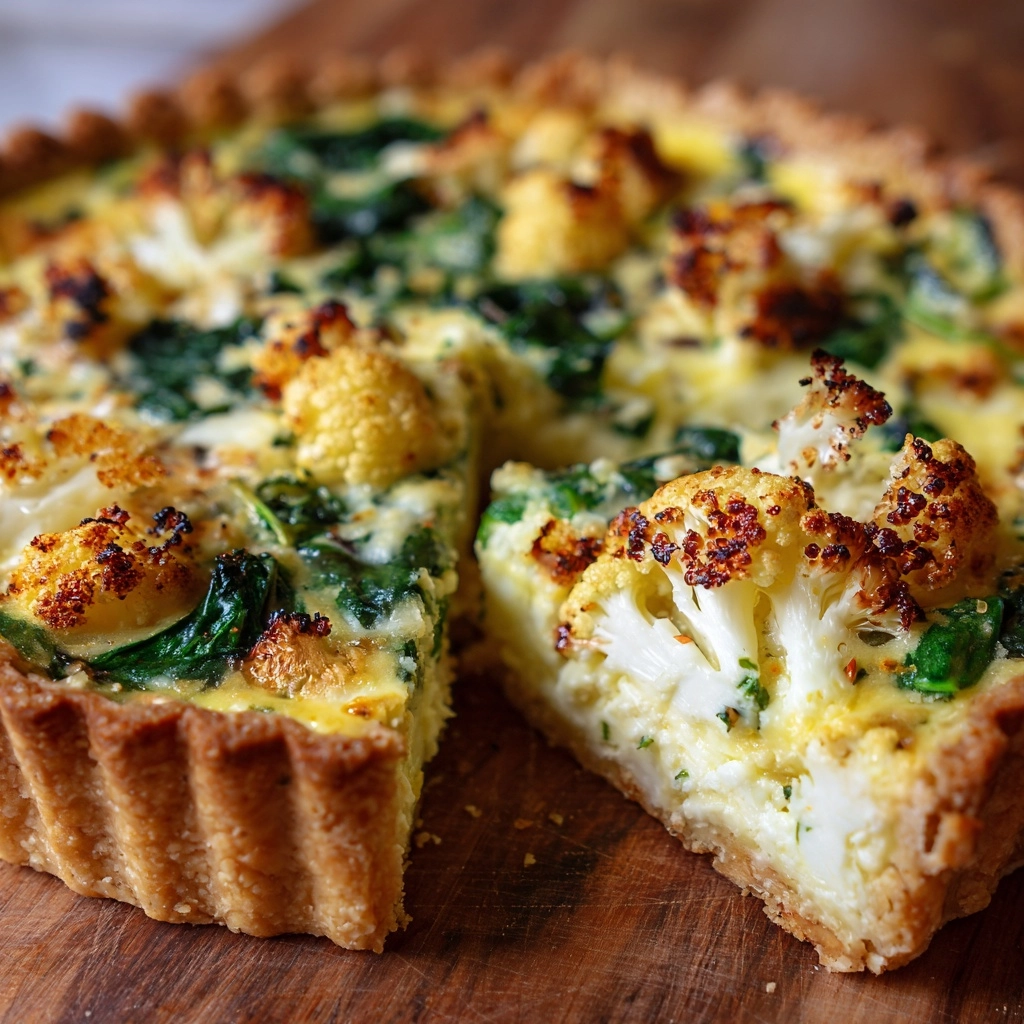 Perfect Cauliflower & Spinach Quiche Recipe - Recipe Image