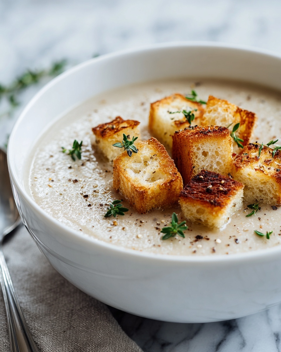 Creamy Roasted Garlic Potato Soup Recipe - Recipe Image
