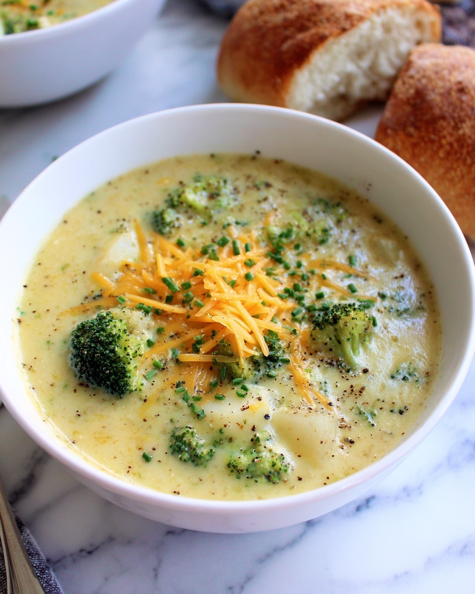 Crockpot Potato Broccoli Cheddar Soup Recipe - Recipe Image