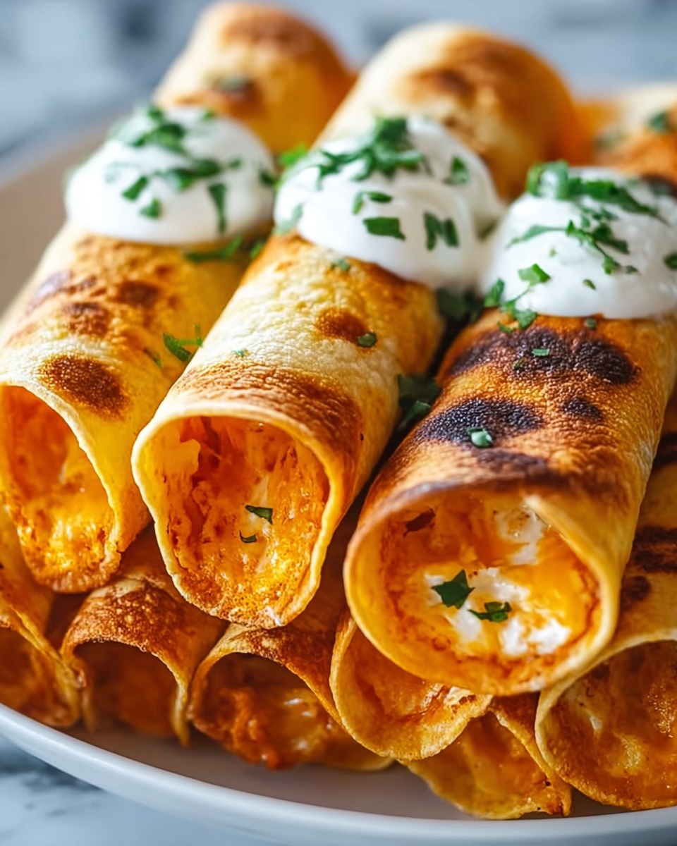 Jalapeño Cream Cheese Buffalo Chicken Taquitos Recipe - Recipe Image
