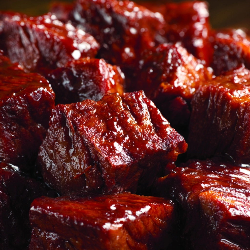 Air Fryer Tangy Honey BBQ Steak Bites Recipe - Recipe Image